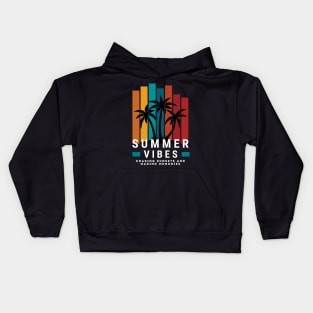 Summer Family Vacation 2024 Vibes - Summer Vibes Chasing Sunsets and Making Memories - Beach Memories Cool Saying  - Sunset-Themed | Summer Travel Essentials Gift Kids Hoodie